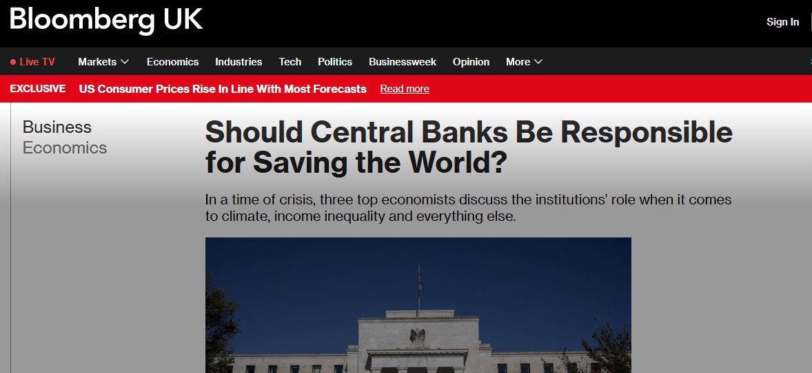 Bloomberg headline on saving