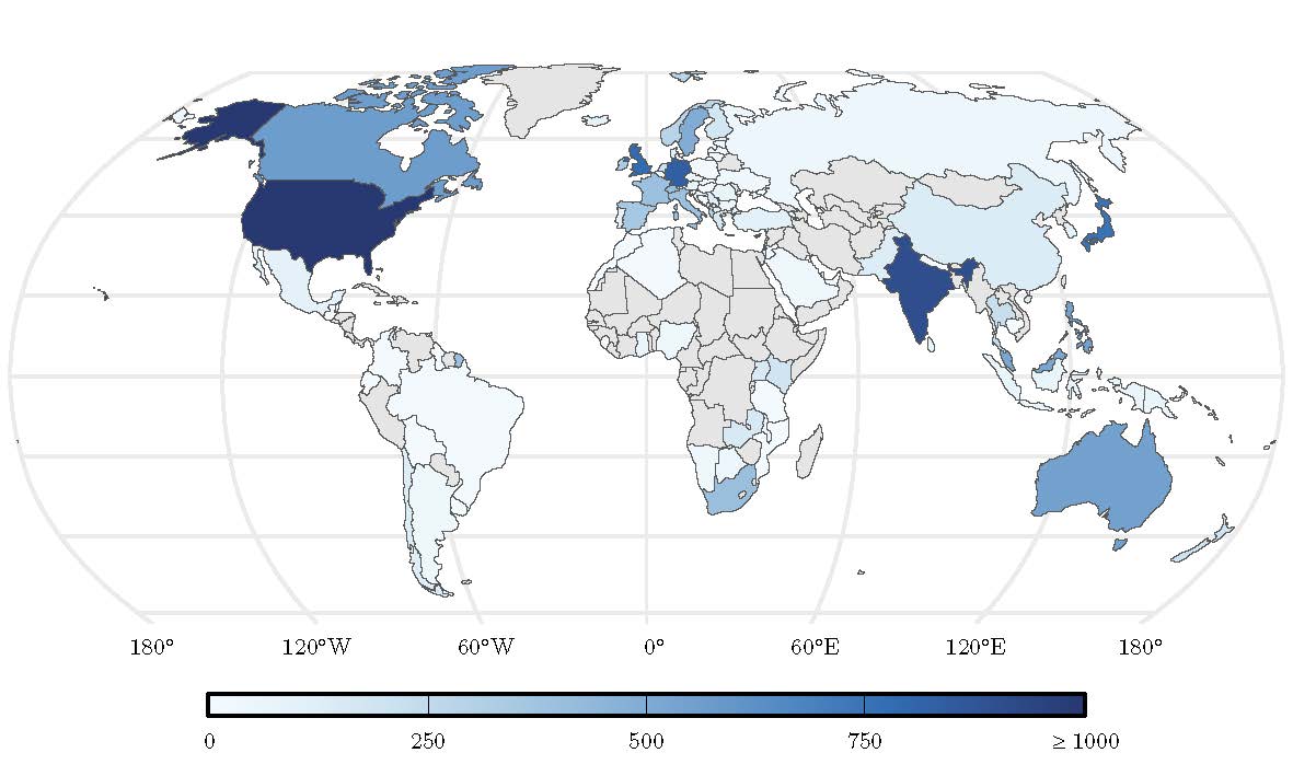 Global coverage map