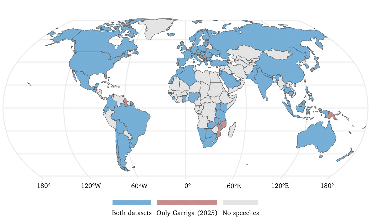 Dataset comparison map